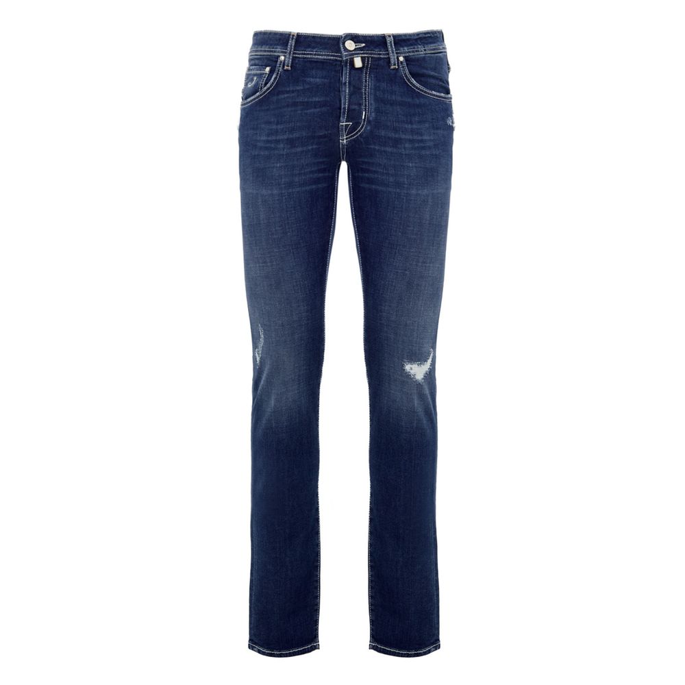 Blue Cotton Skinny Jean