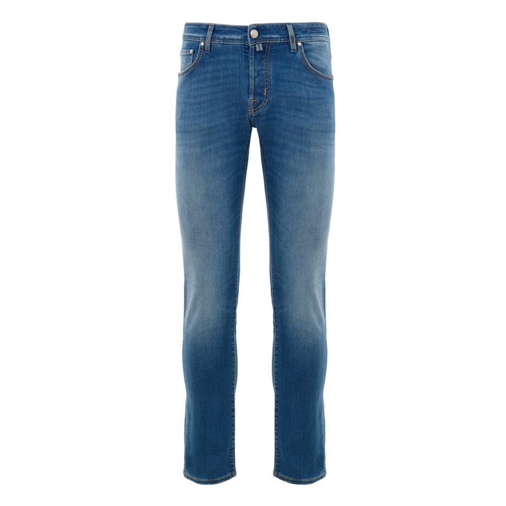Blue Cotton Skinny Jean