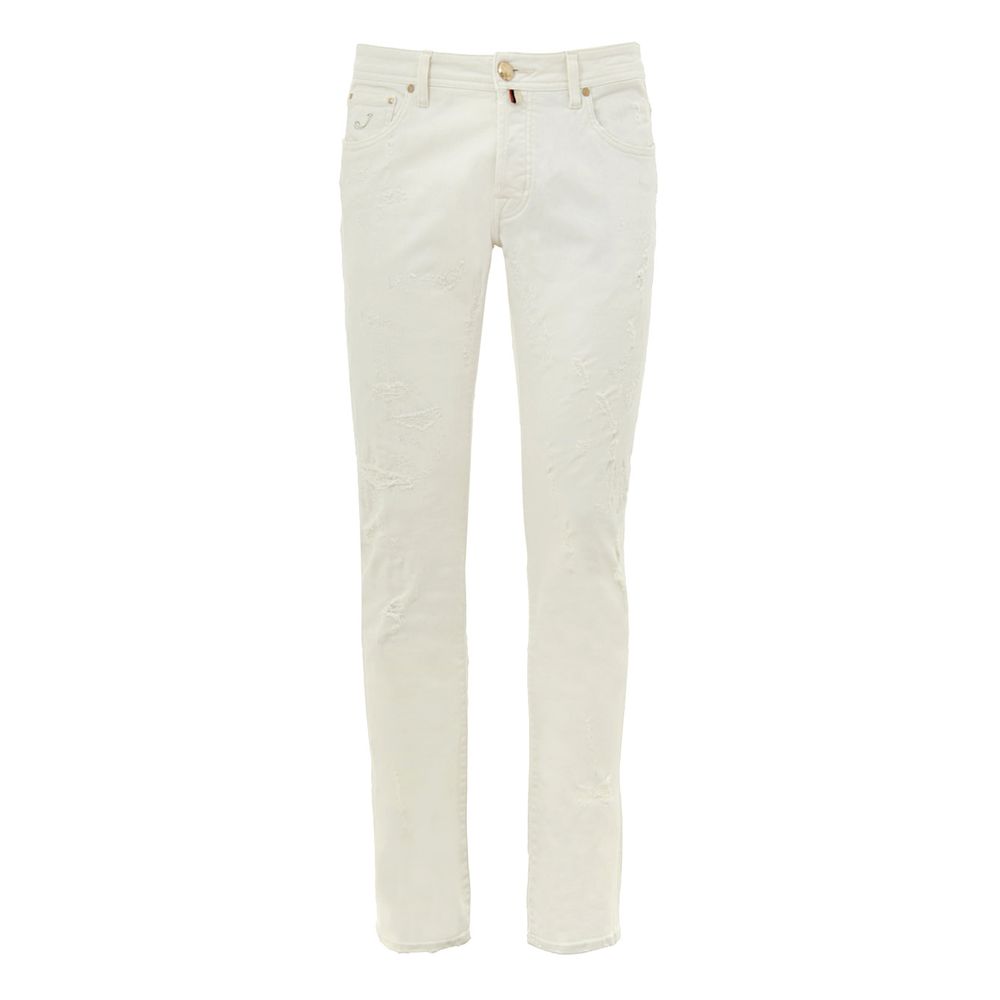 White Cotton Skinny Jeans