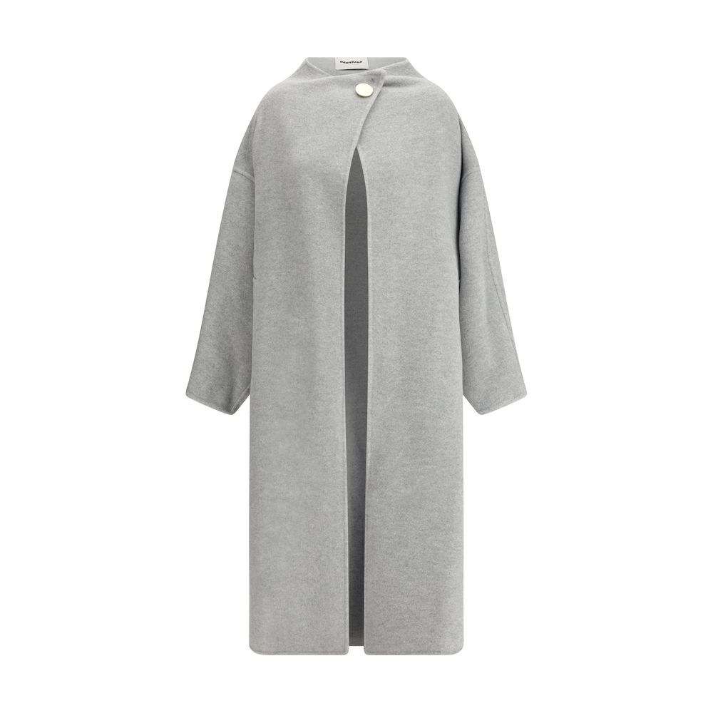 Gray Fleece Wool Coat
