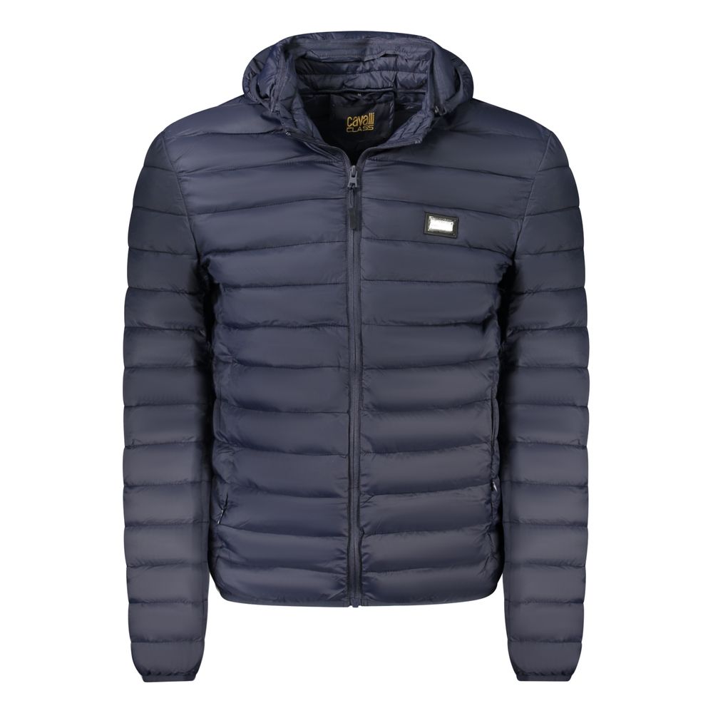 Blu Polyester Men Jacket