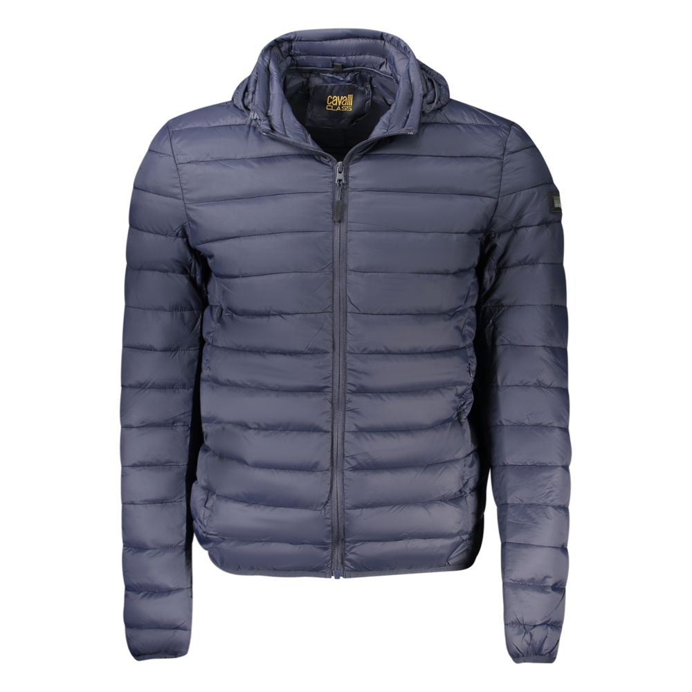 Blu Polyester Men Jacket