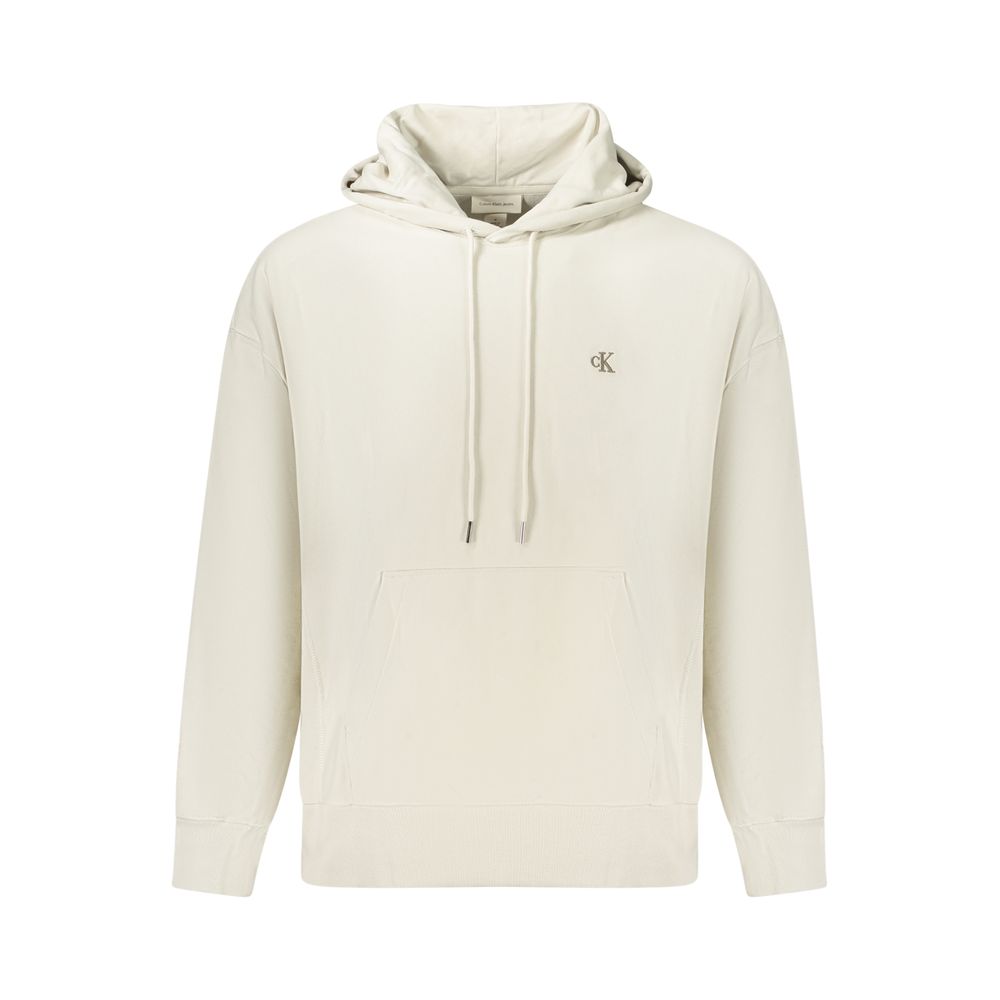 Beige Cotton Men's Hoodie