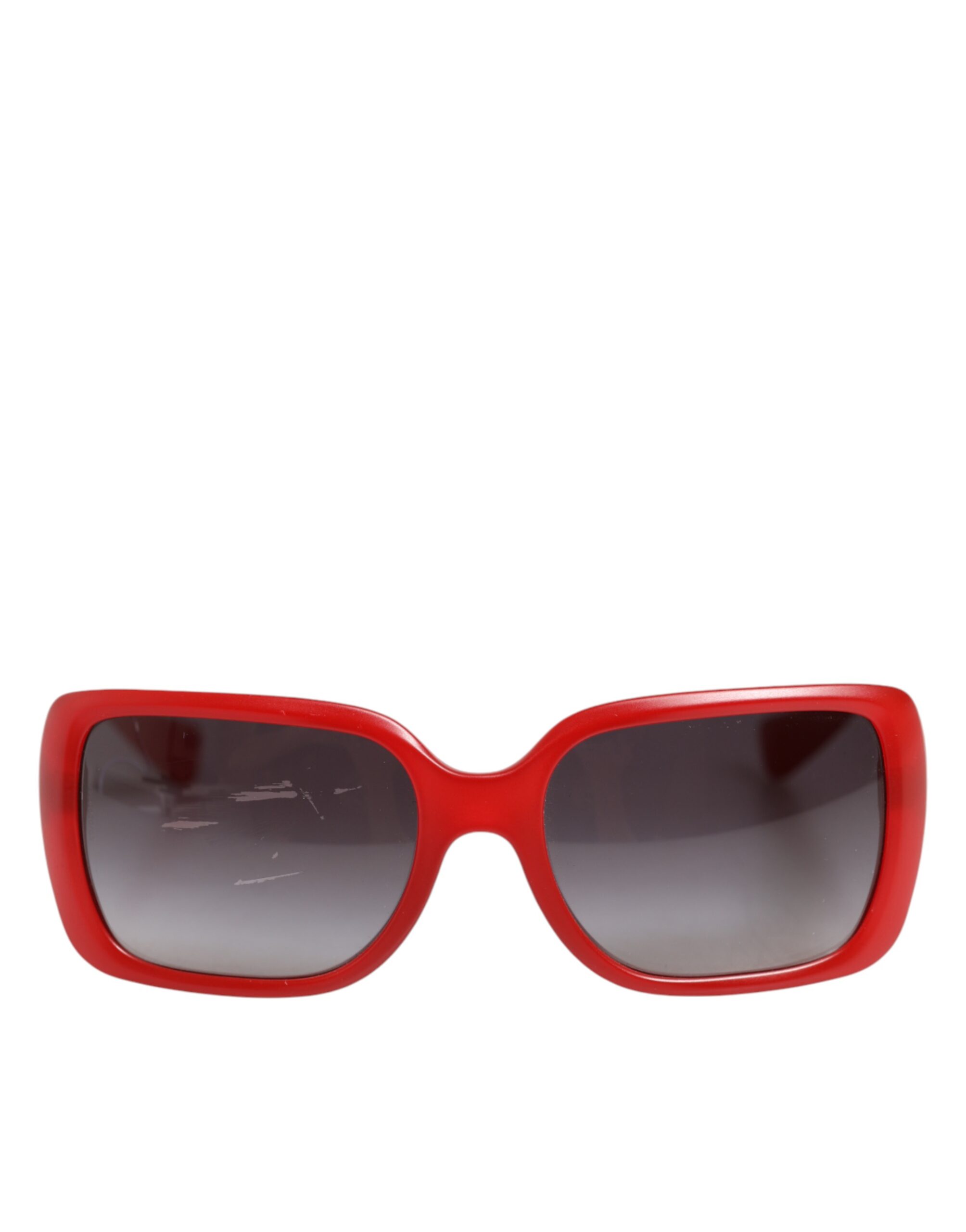 DG6093 Red Rectangular Grey Graduated Lenses Sunglasses