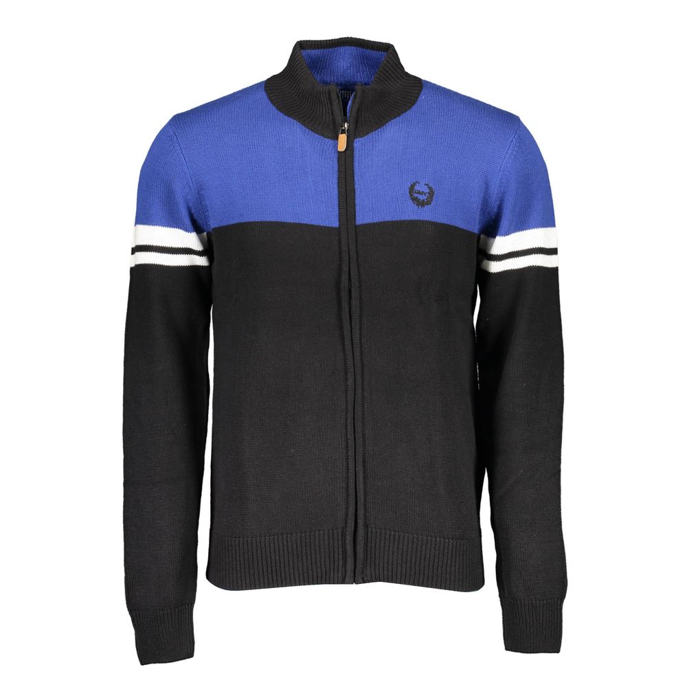 Black Cotton Men Cardigan
