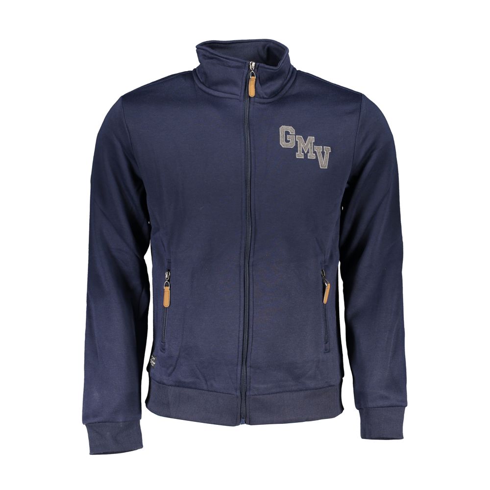 Blue Polyester Men's Sweatshirt