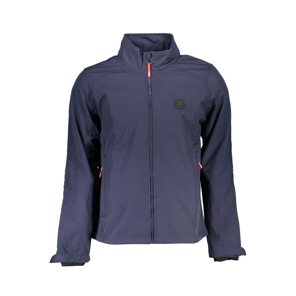 Blu Polyester Men's Jacket