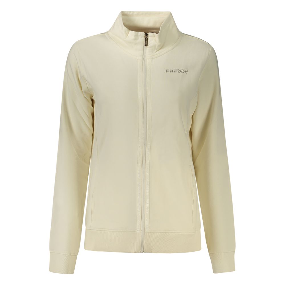 Bianco Cotton Women Sweatshirt