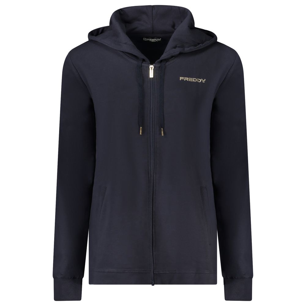 Blu Cotton Women Sweatshirt