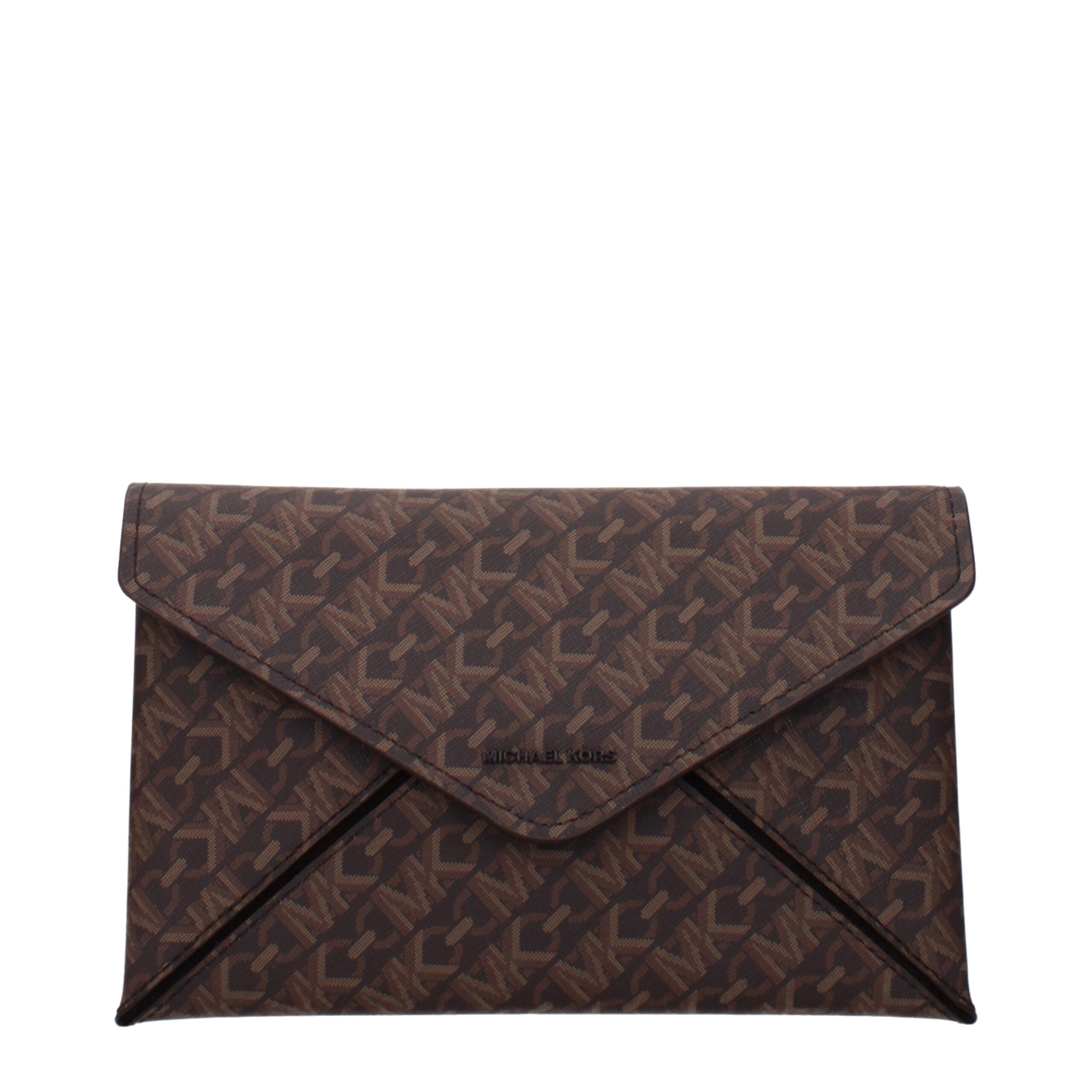 Brown Fabric Clutch Bags