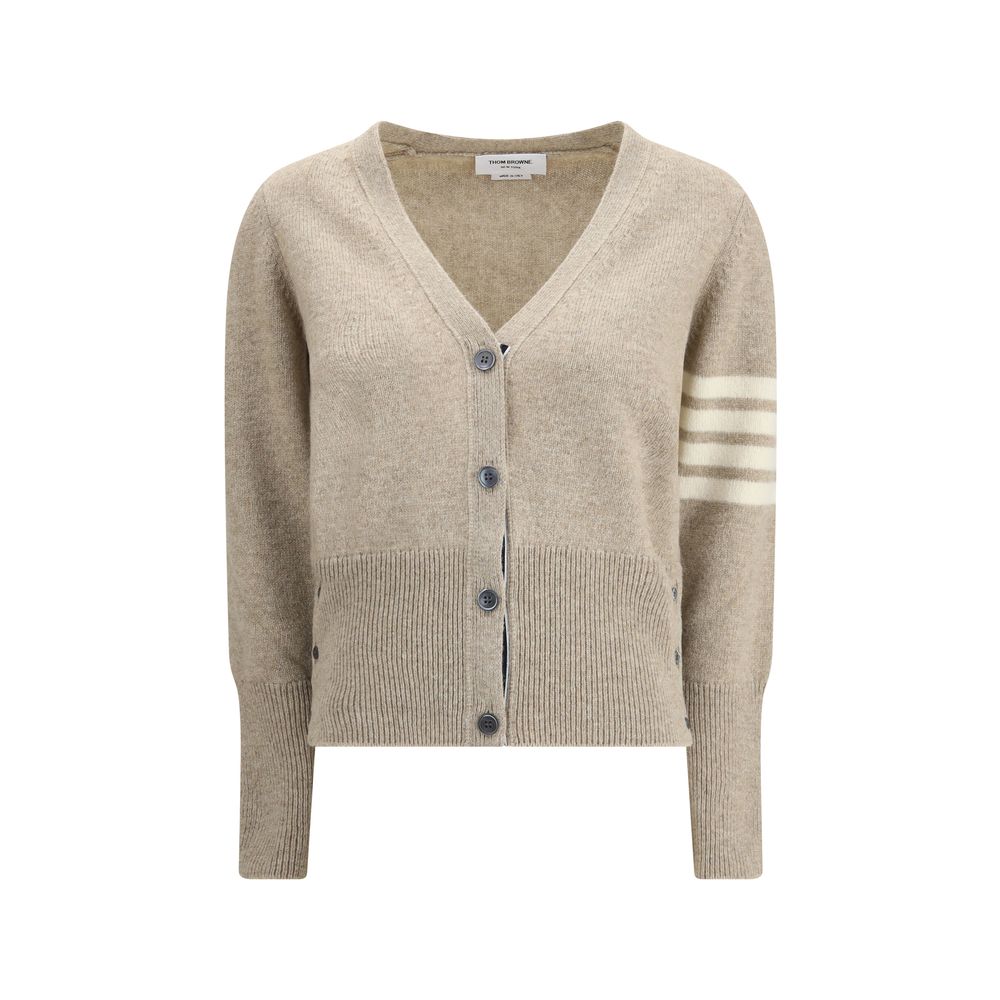Jersey Stitch Shetland Wool 4-Bar Cardigan