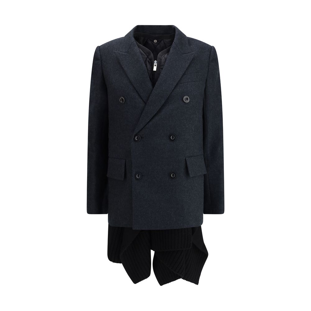Wool Melton and Wool Knit Jacket