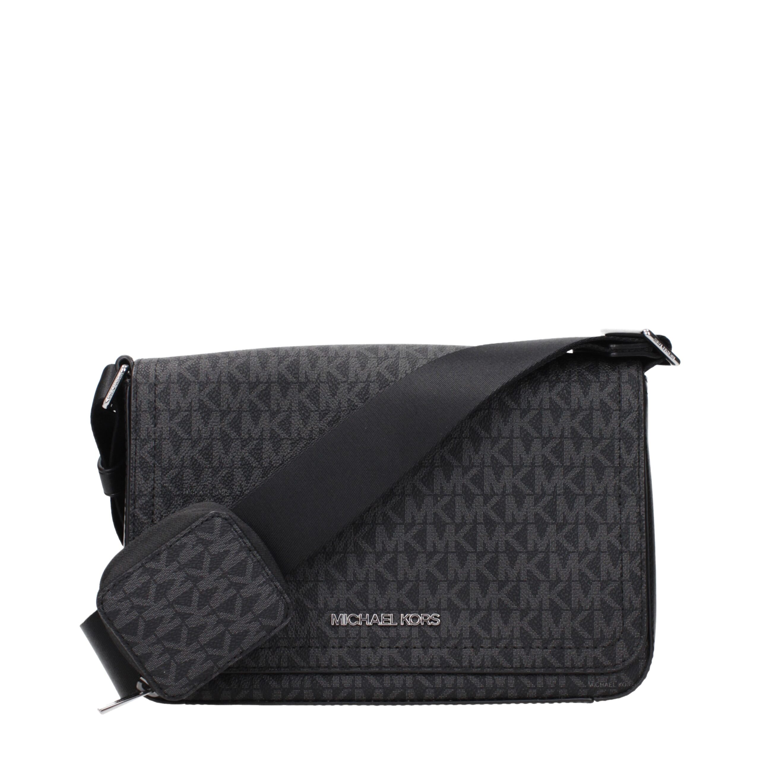 Black Fabric Crossbody Bag