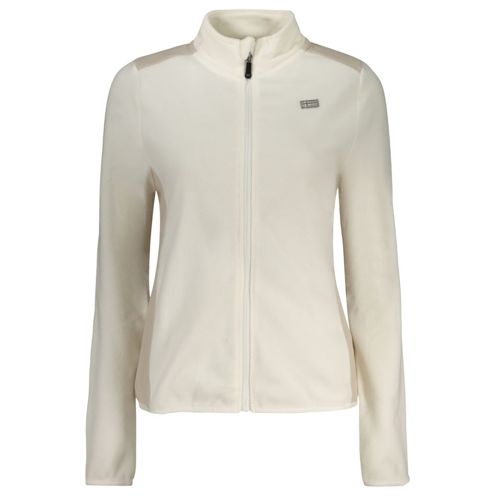 Bianco Polyester Women Sweatshirt