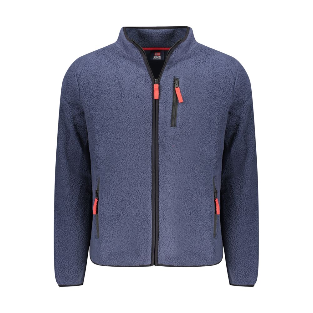 Blue Polyester Men's Sweatshirt