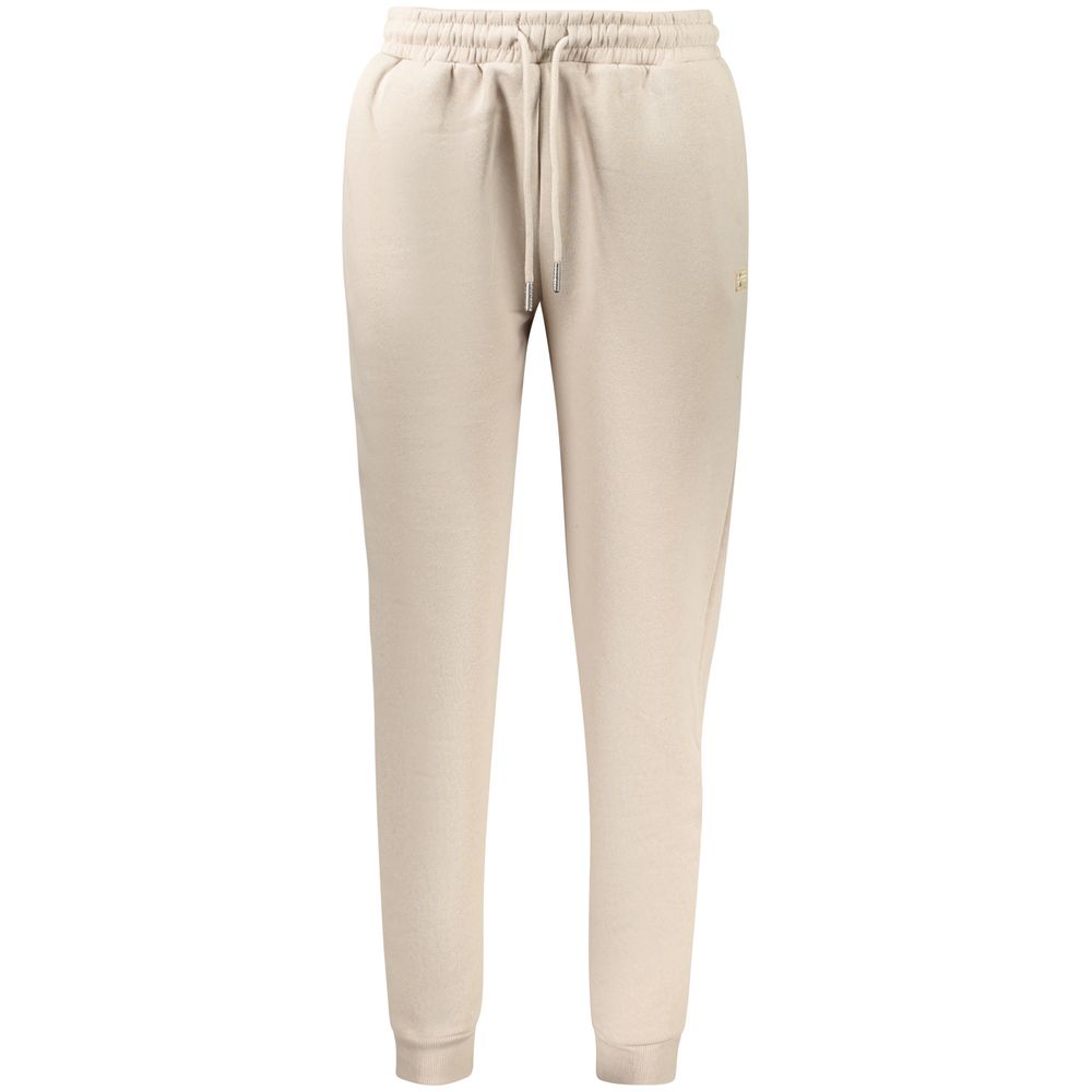 Beige Cotton Women Sweatpant