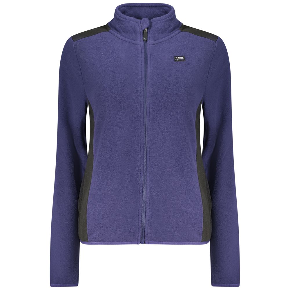 Blue Polyester Women Sweatshirt