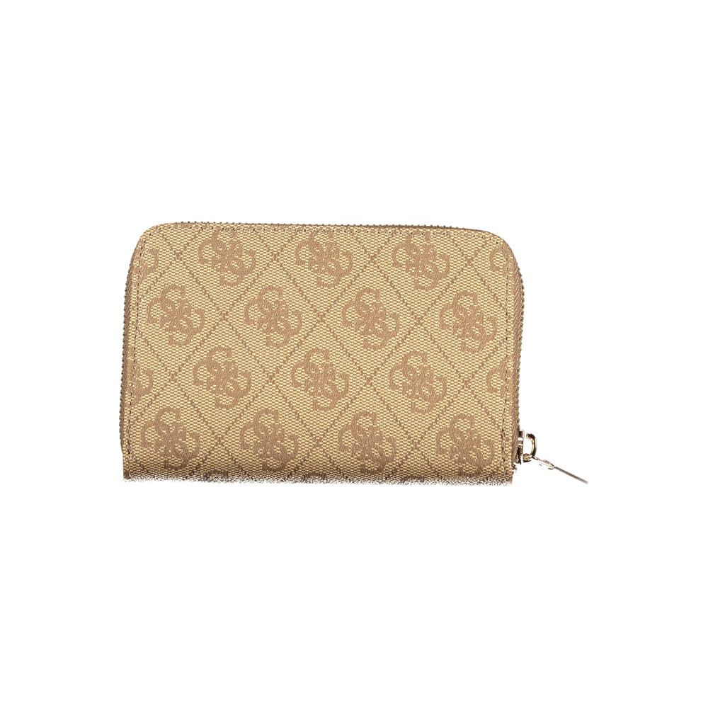 Beige Polyurethane Women Wallet - Thumbnail 2