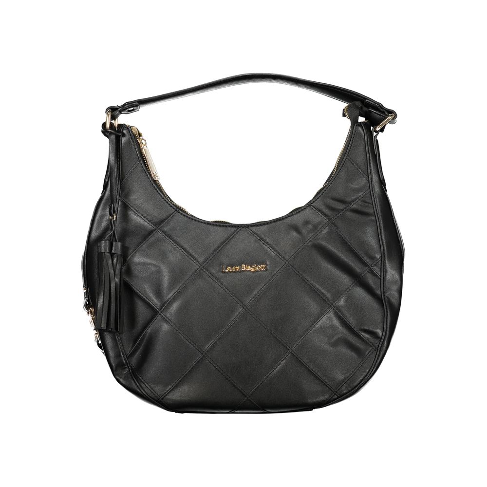 ウルフ Laura Biagiotti Black PVC Women Handbag 100% Authentic - LA-40766