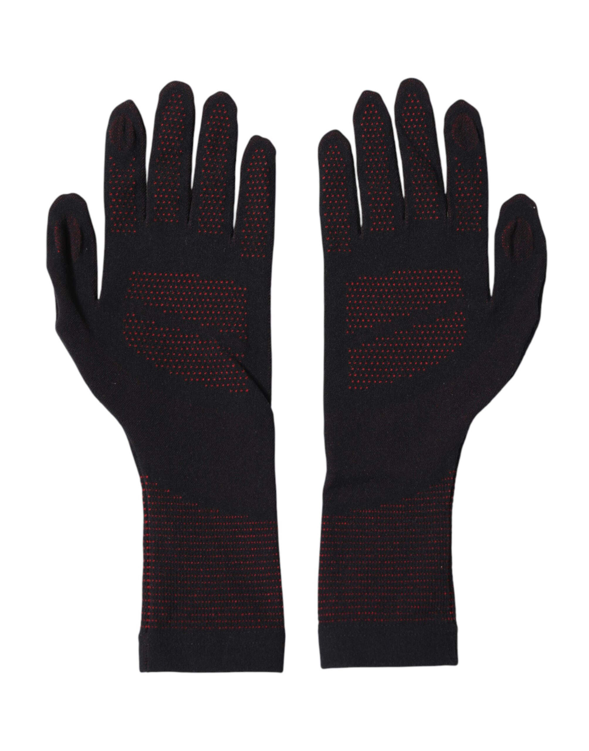 Black DG Logo Cotton Hands Mitten Men Gloves