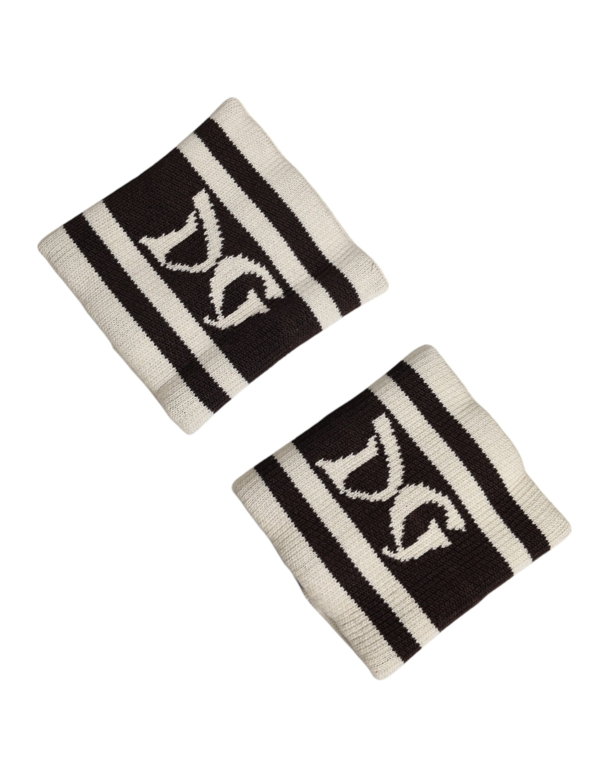 Black White DG Logo Cotton 1 Pair  Wristband