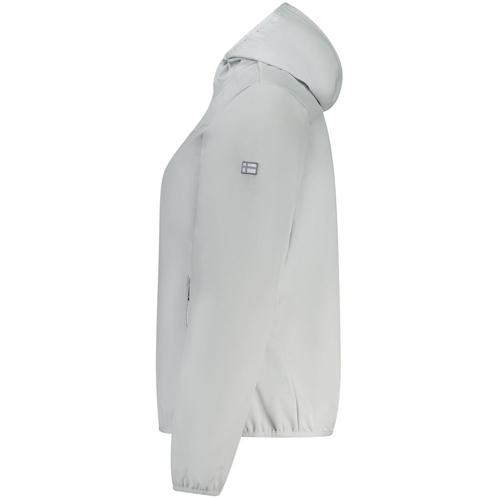 Gray Polyester Women Jacket - Thumbnail 3