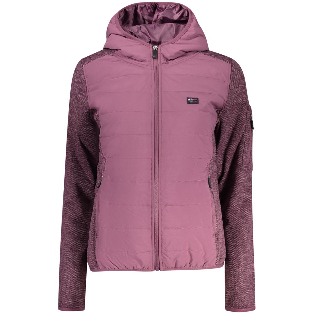 Purple Polyester Women Jacket