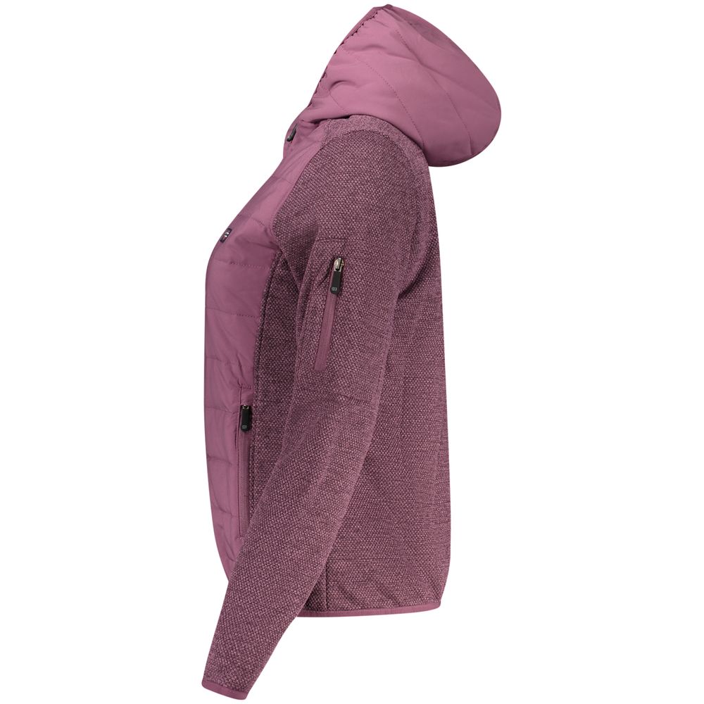 Purple Polyester Women Jacket - Thumbnail 3