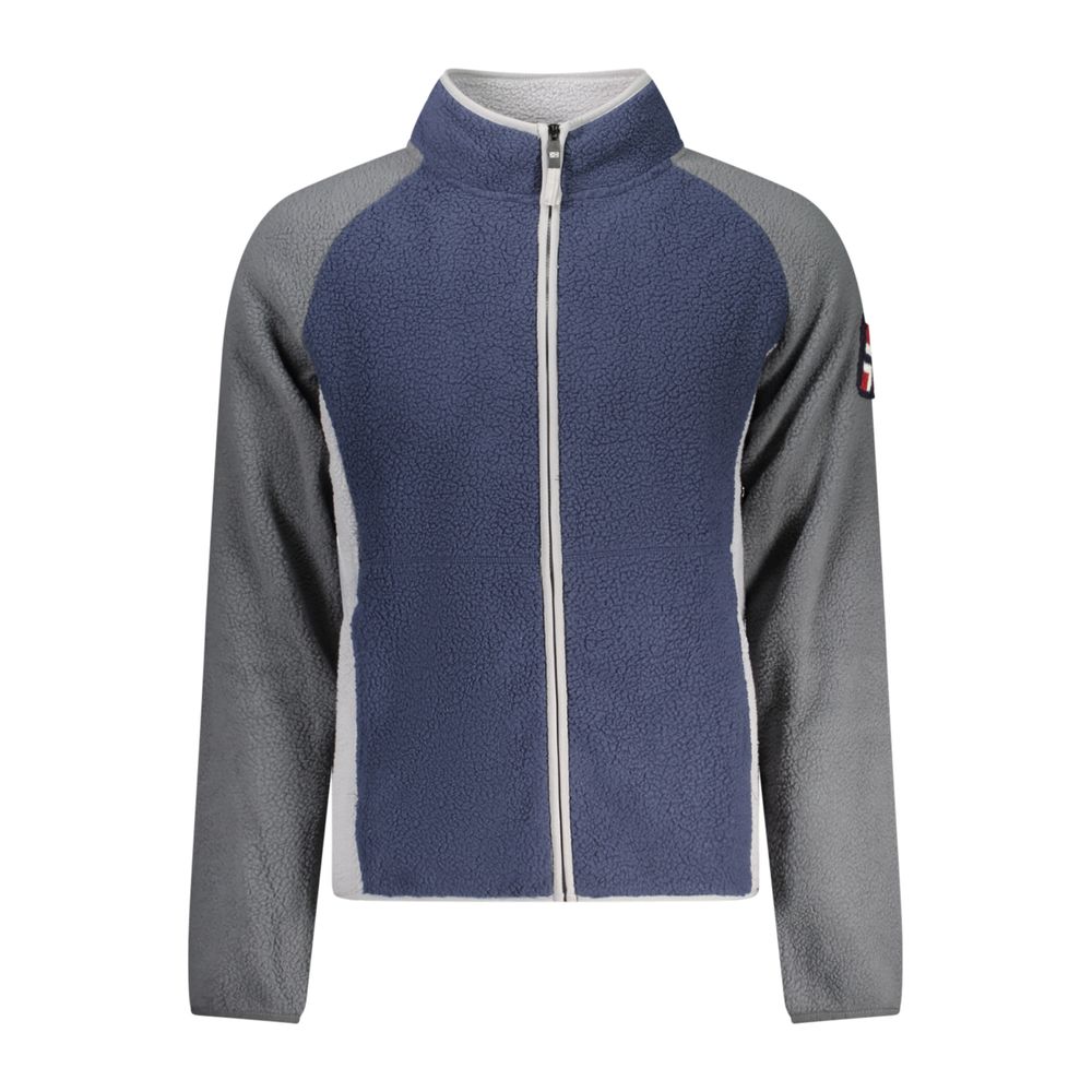 Blue Polyester Men's Sweatshirt