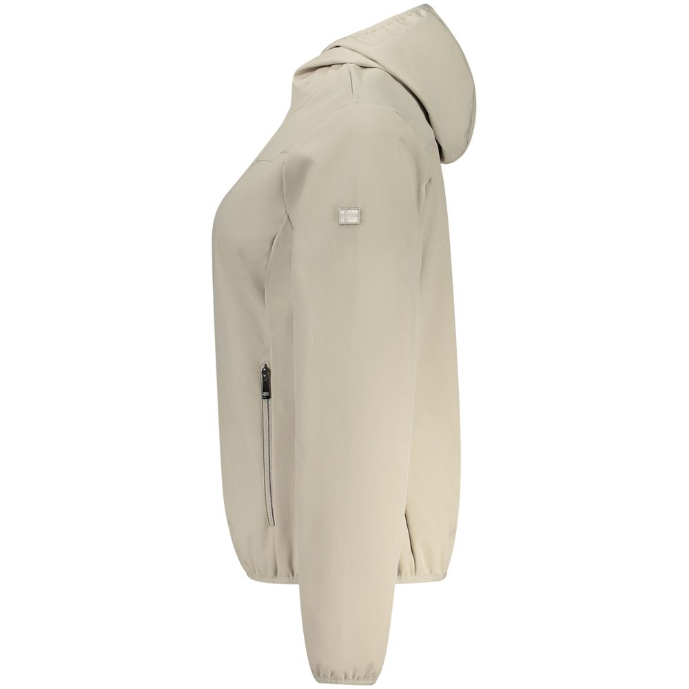 Beige Polyester Women Jacket - Thumbnail 3
