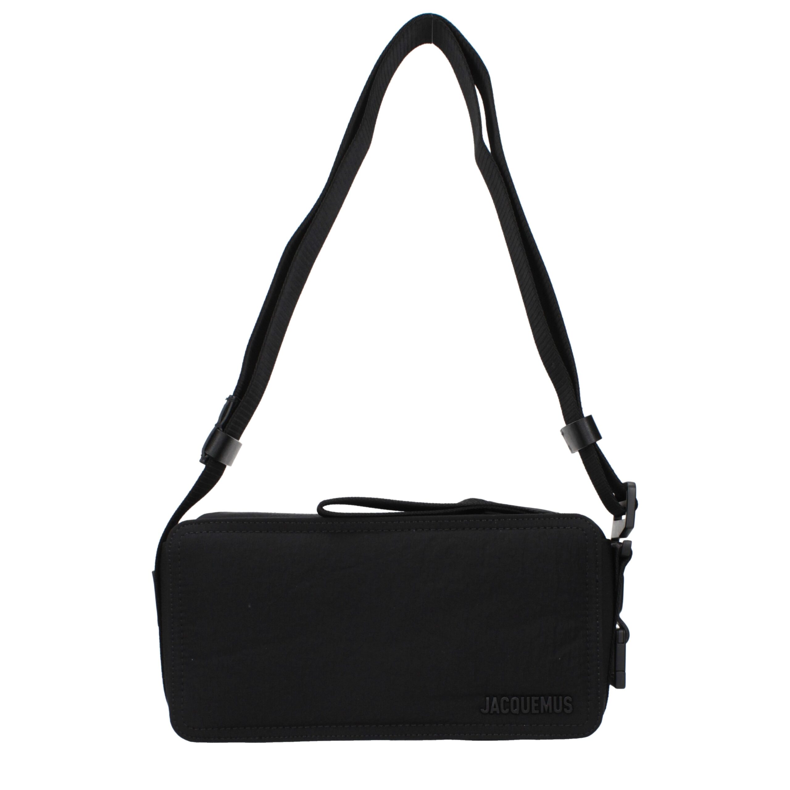 Black Fabric Crossbody Bag
