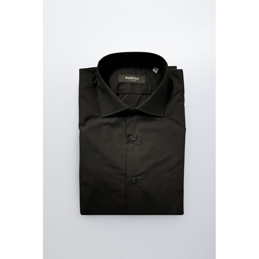 Black Cotton Men's Shirt