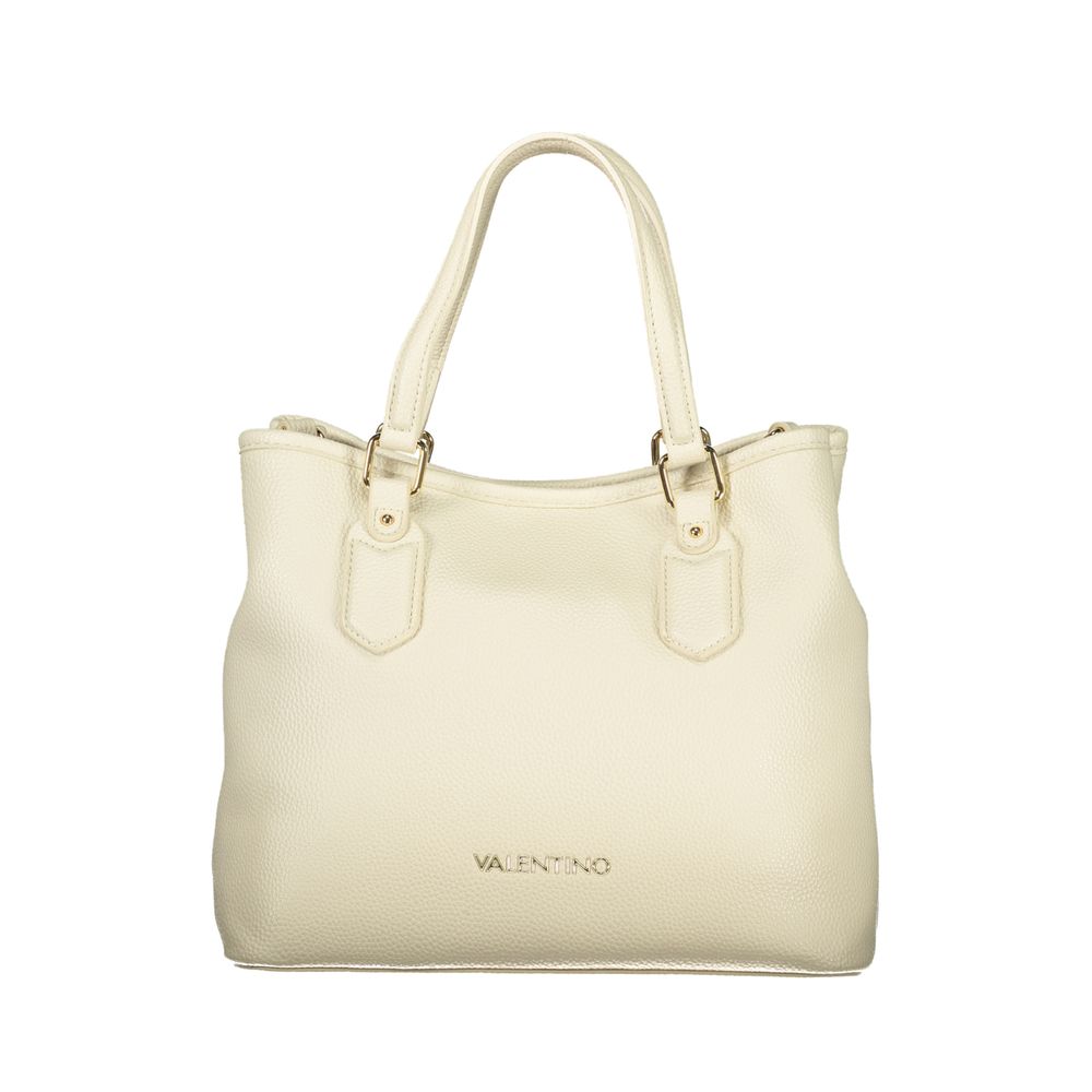Beige Polyurethane Women's Bag