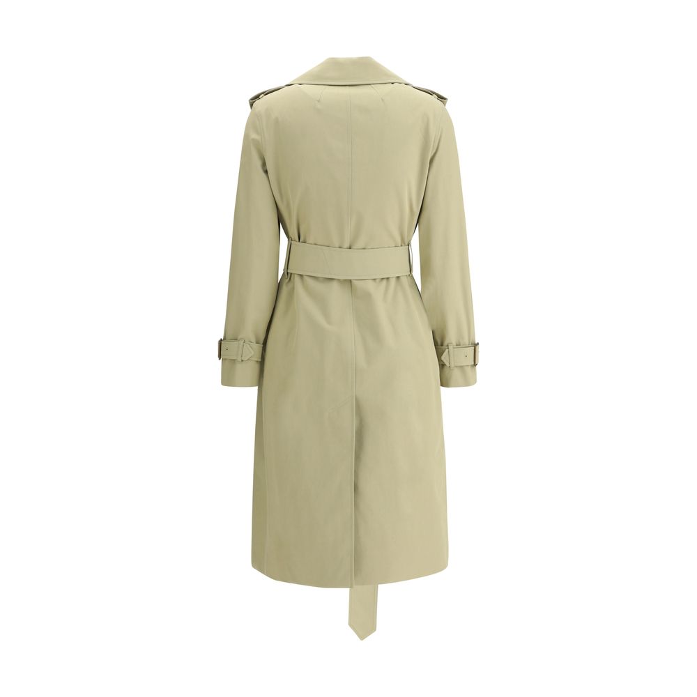 Beige Cotton Trench Coat - Thumbnail 2