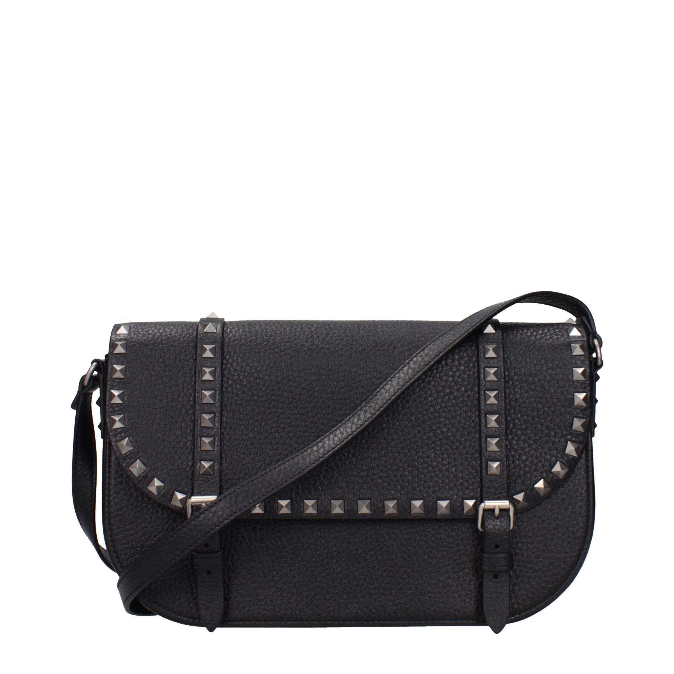 Black Leather Crossbody Bag