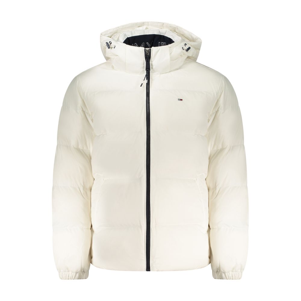 White Polyester Men's Jacket