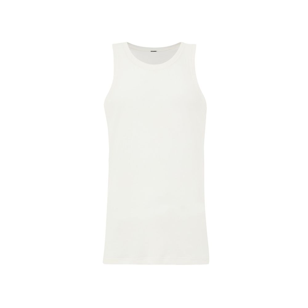 White Cotton Sleveless Jacket