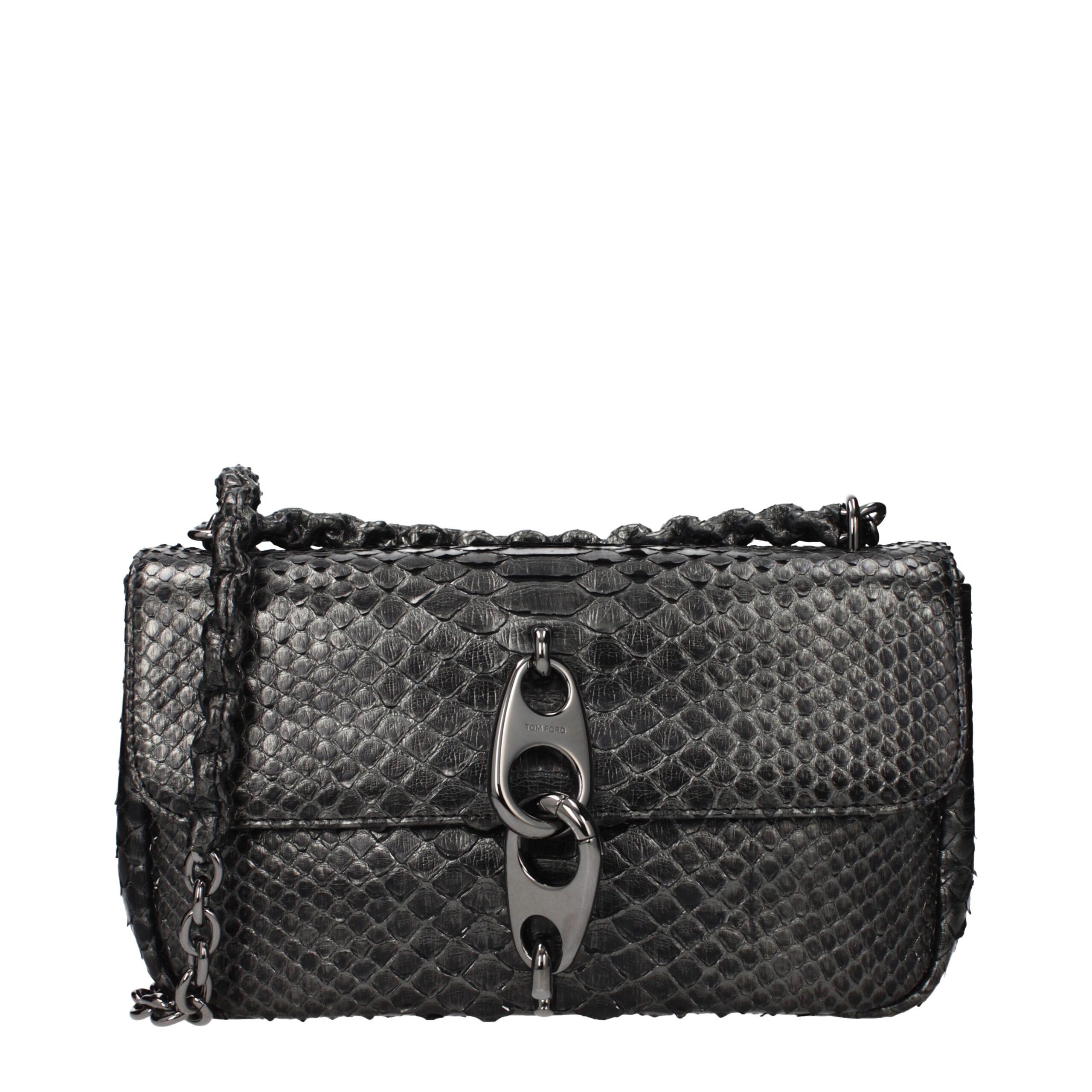 Gray Skin Shoulder Bag