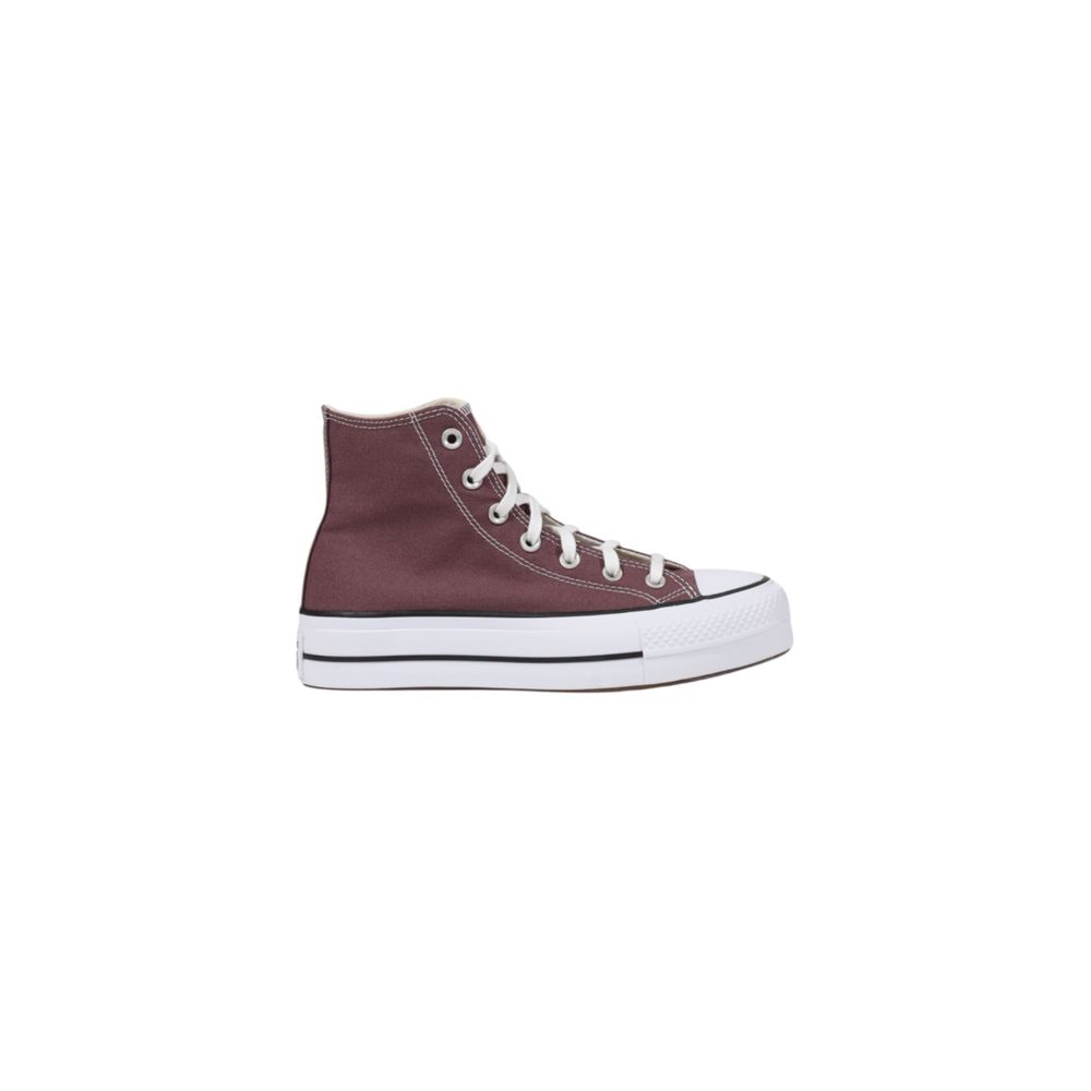 Purple Fabric Platform Sneakers