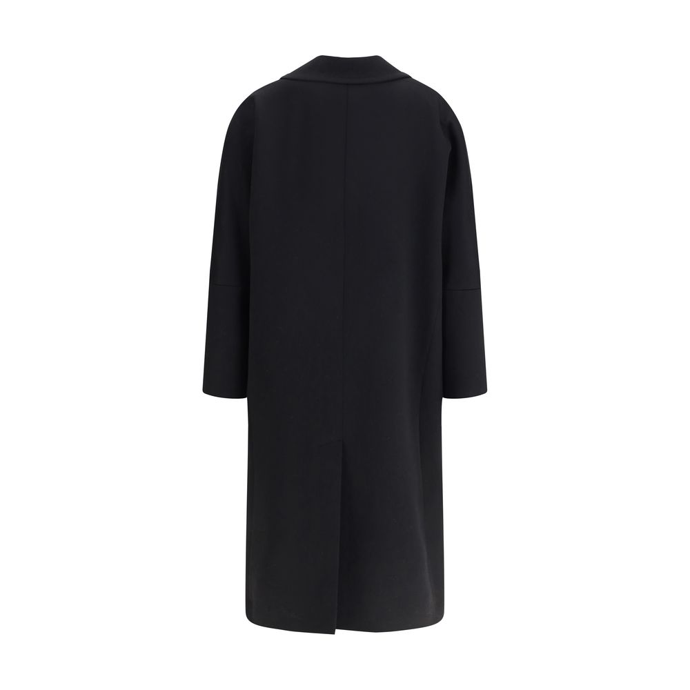 Black Cashmere Coat - Thumbnail 2