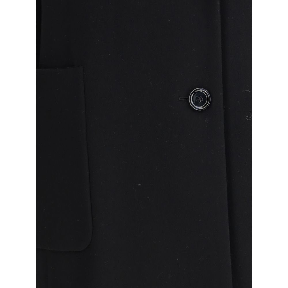 Black Cashmere Coat - Thumbnail 3