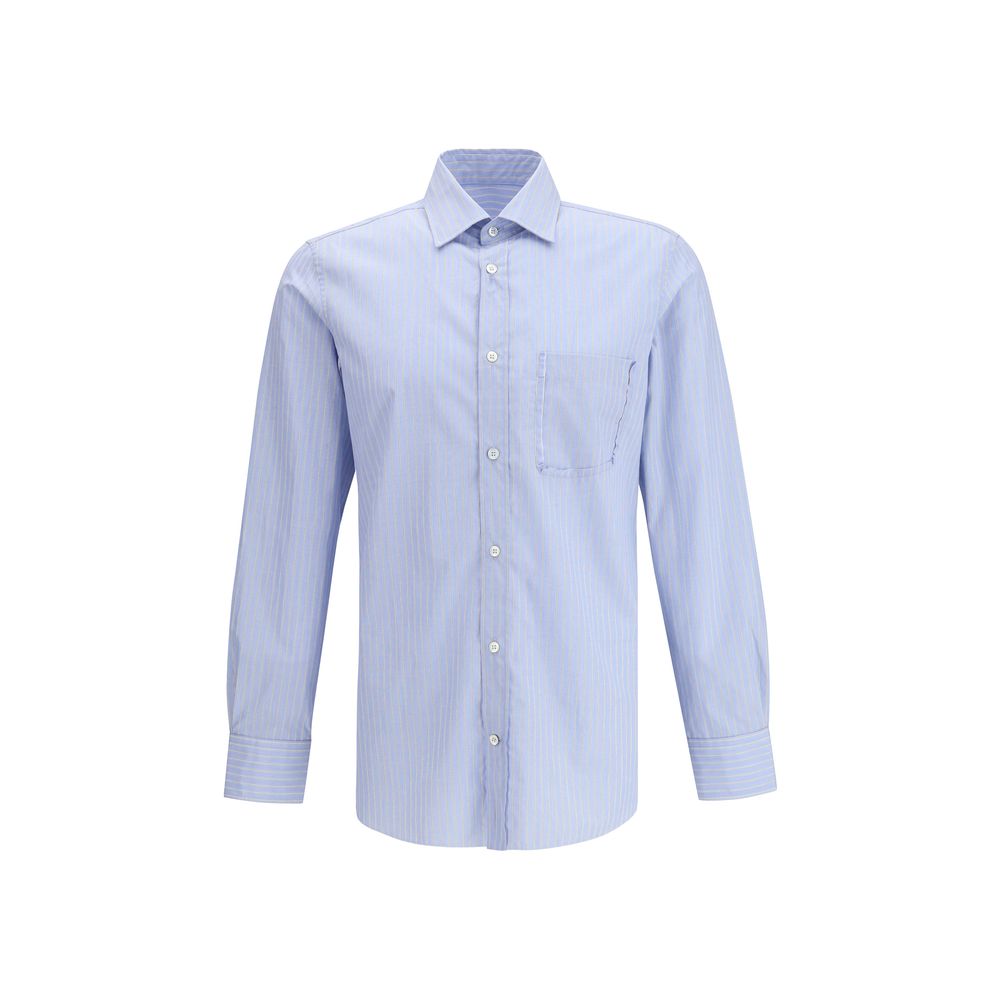 Blue Cotton Pattern Shirt