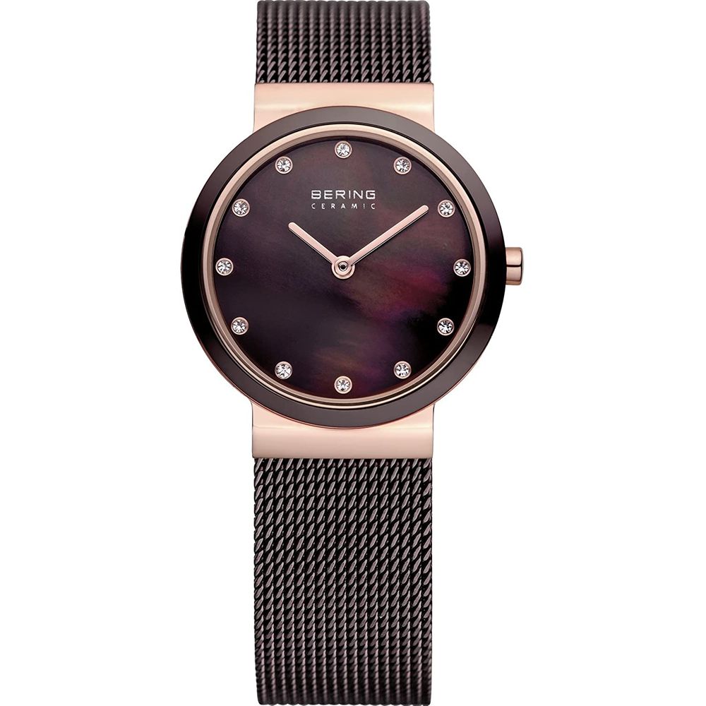 BERING Brown Stainless Steel Dress Womens Watch 161$