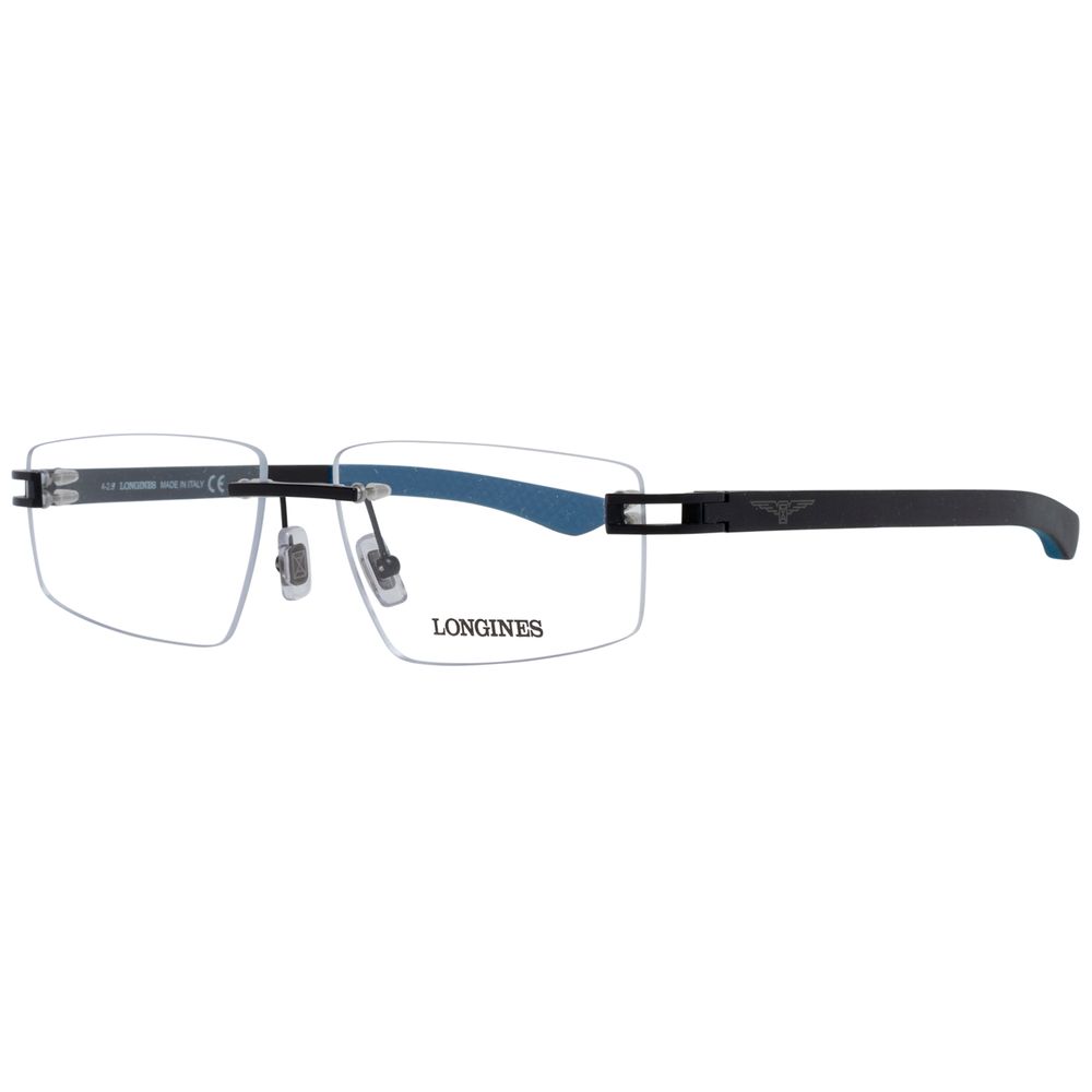 Longines Black Metal Glasses Men's (Frames)