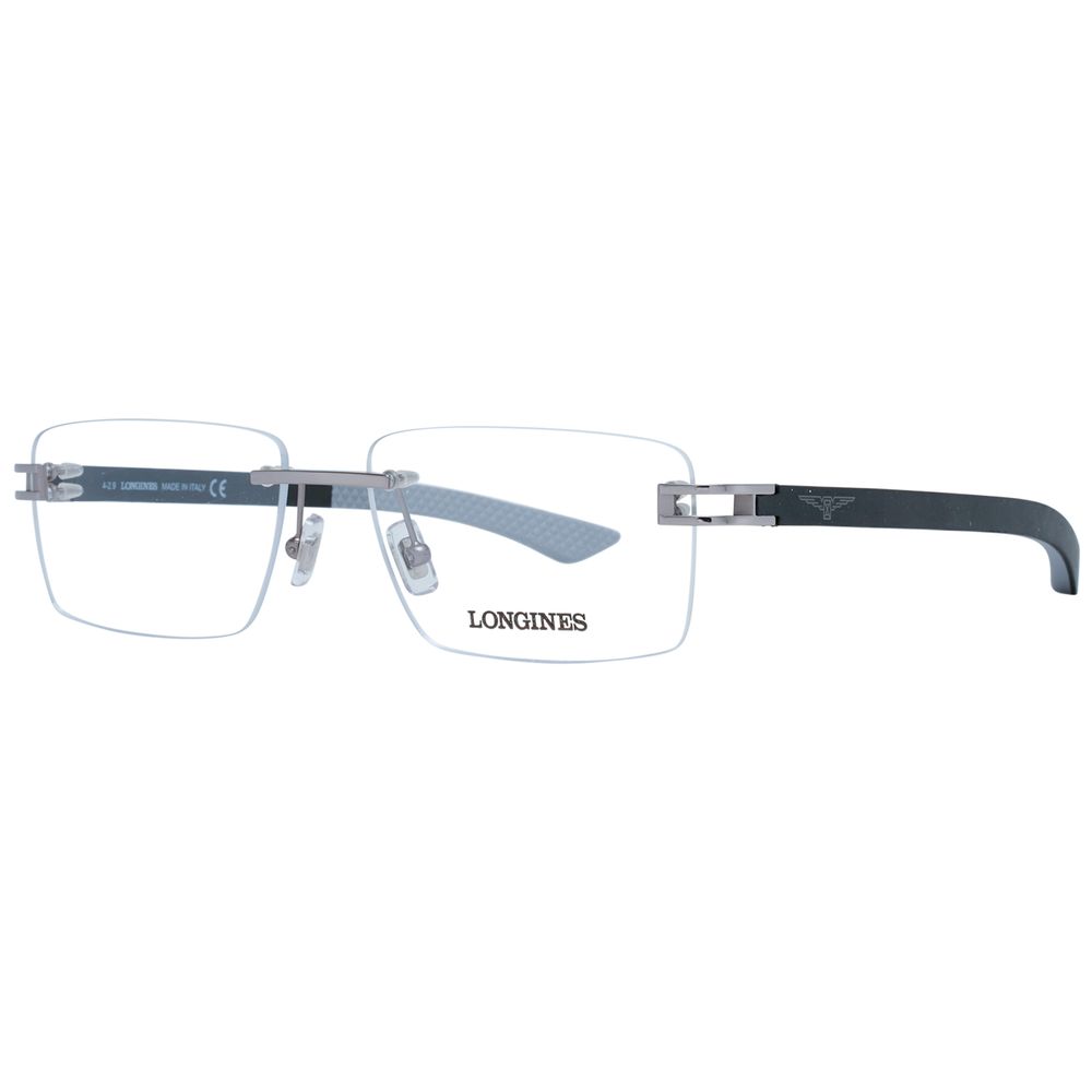 Longines Gray Metal Glasses Men's (Frames)