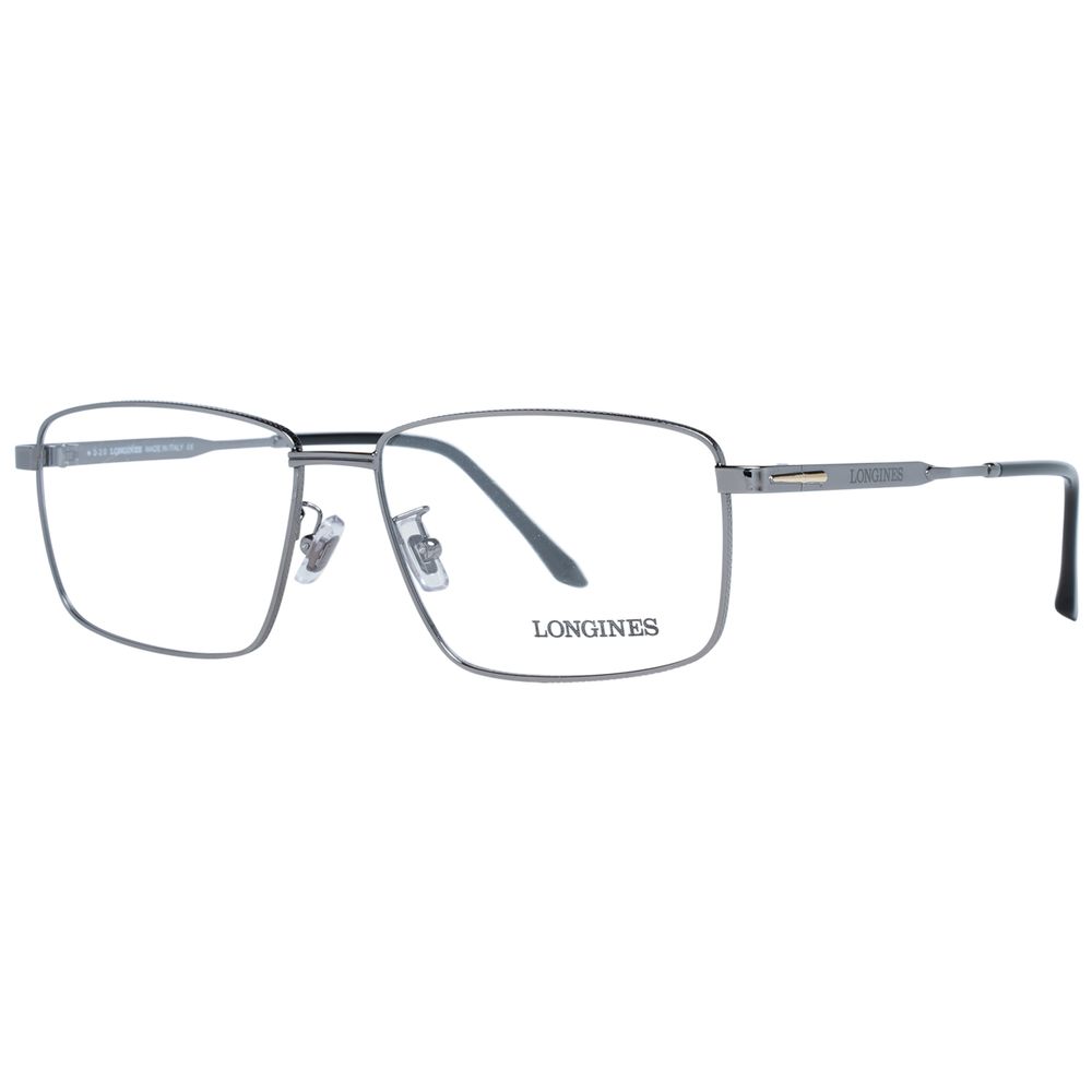 Longines Gray Metal Glasses Men's (Frames)