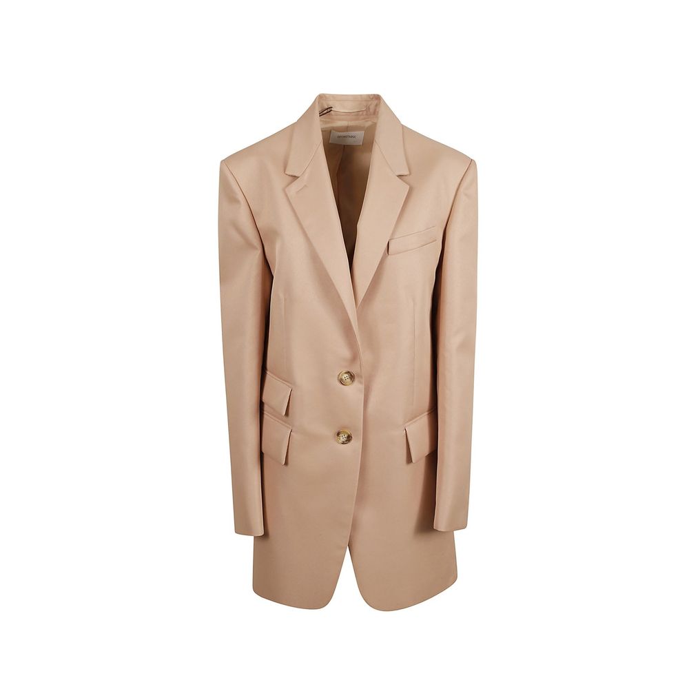 Beige Polyester Blazer