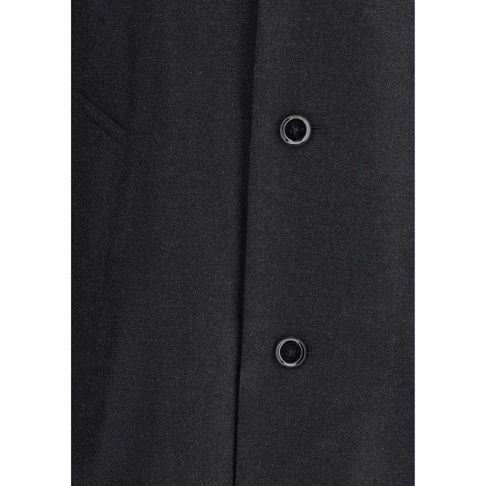 Gray Wool Coat - Thumbnail 3