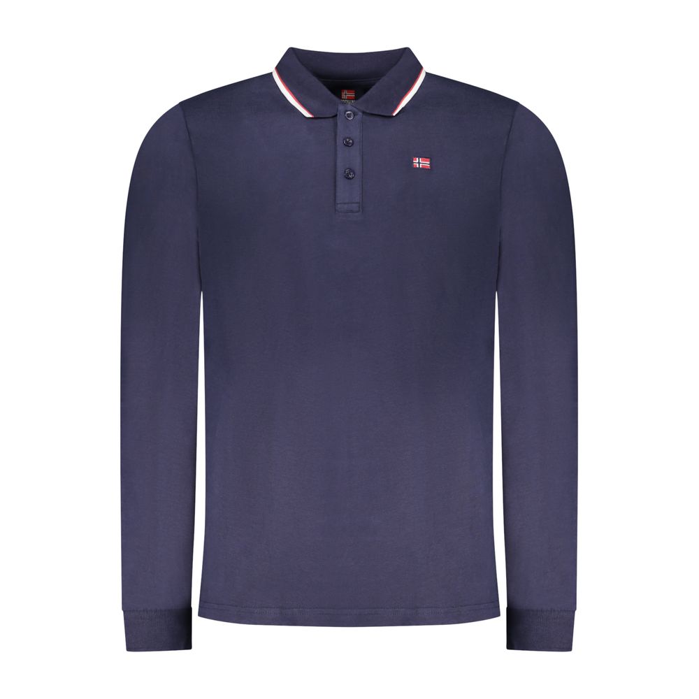 Blu Cotton Mens Polo Shirt