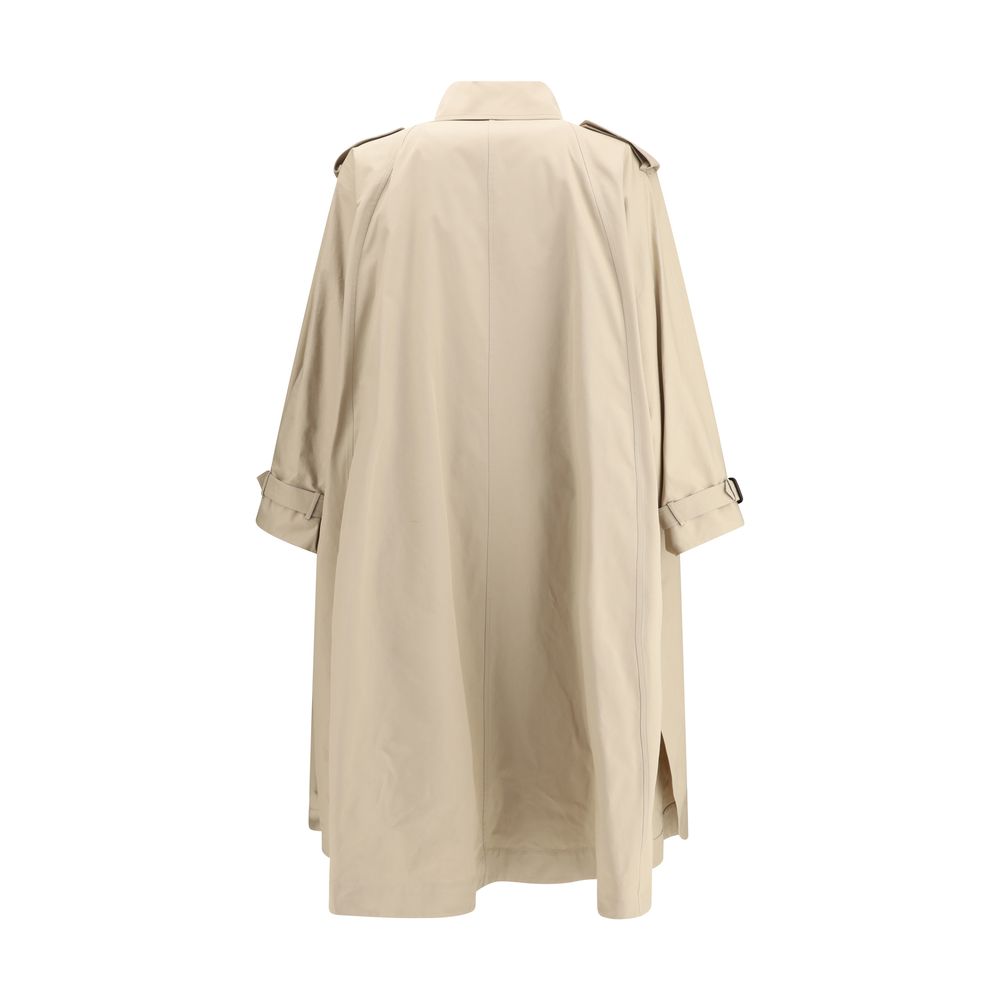 Beige Cotton Coat - Thumbnail 2